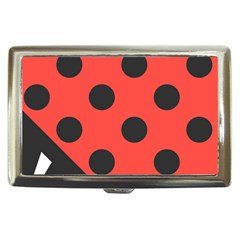 Red Black Hole White Line Wave Chevron Polka Circle Cigarette Money Cases by Mariart