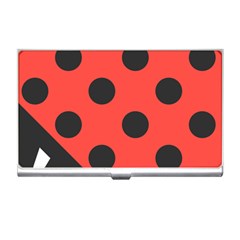 Red Black Hole White Line Wave Chevron Polka Circle Business Card Holders by Mariart