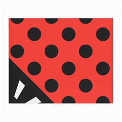 Red Black Hole White Line Wave Chevron Polka Circle Small Glasses Cloth by Mariart