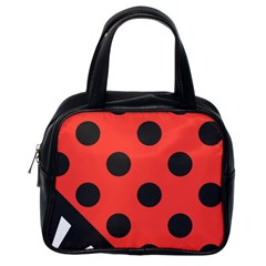 Red Black Hole White Line Wave Chevron Polka Circle Classic Handbags (one Side)