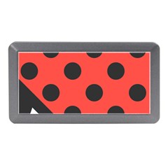 Red Black Hole White Line Wave Chevron Polka Circle Memory Card Reader (mini) by Mariart