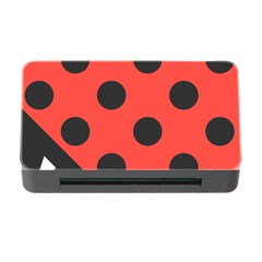 Red Black Hole White Line Wave Chevron Polka Circle Memory Card Reader With Cf by Mariart