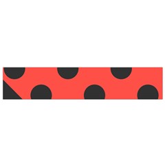 Red Black Hole White Line Wave Chevron Polka Circle Flano Scarf (small) by Mariart