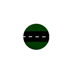 Road Street Green Black White Line 1  Mini Buttons