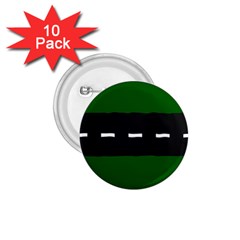 Road Street Green Black White Line 1 75  Buttons (10 Pack)