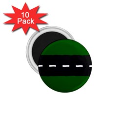 Road Street Green Black White Line 1 75  Magnets (10 Pack)  by Mariart