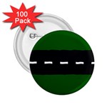 Road Street Green Black White Line 2.25  Buttons (100 pack)  Front