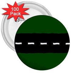 Road Street Green Black White Line 3  Buttons (100 Pack)  by Mariart