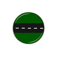 Road Street Green Black White Line Hat Clip Ball Marker by Mariart