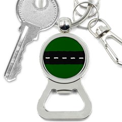 Road Street Green Black White Line Button Necklaces