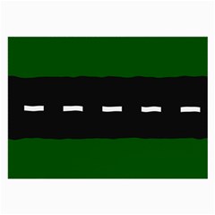 Road Street Green Black White Line Large Glasses Cloth by Mariart