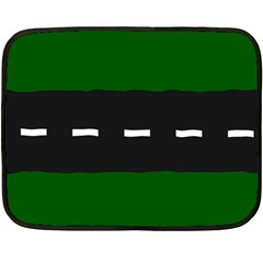 Road Street Green Black White Line Double Sided Fleece Blanket (mini)  by Mariart