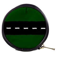 Road Street Green Black White Line Mini Makeup Bags by Mariart