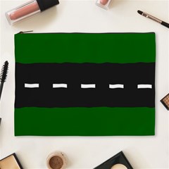 Road Street Green Black White Line Cosmetic Bag (xl) by Mariart