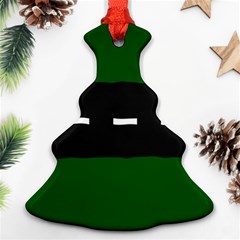 Road Street Green Black White Line Ornament (christmas Tree)  by Mariart