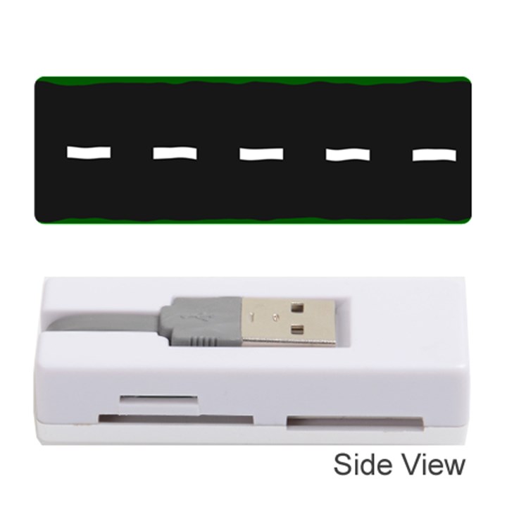 Road Street Green Black White Line Memory Card Reader (Stick) 