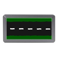 Road Street Green Black White Line Memory Card Reader (mini) by Mariart