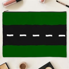 Road Street Green Black White Line Cosmetic Bag (xxxl)  by Mariart