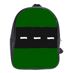 Road Street Green Black White Line School Bags (xl)  by Mariart