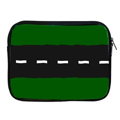 Road Street Green Black White Line Apple Ipad 2/3/4 Zipper Cases by Mariart