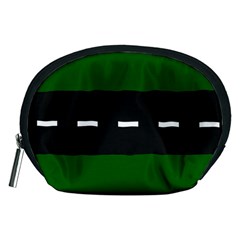 Road Street Green Black White Line Accessory Pouches (medium)  by Mariart