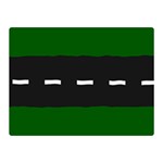 Road Street Green Black White Line Double Sided Flano Blanket (Mini)  35 x27  Blanket Back