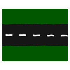 Road Street Green Black White Line Double Sided Flano Blanket (medium)  by Mariart