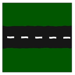 Road Street Green Black White Line Large Satin Scarf (square) by Mariart