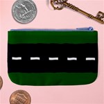 Road Street Green Black White Line Large Coin Purse Back