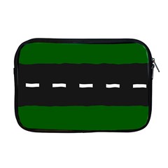 Road Street Green Black White Line Apple Macbook Pro 17  Zipper Case