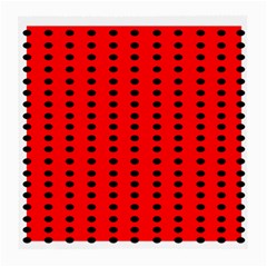 Red White Black Hole Polka Circle Medium Glasses Cloth by Mariart