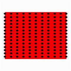 Red White Black Hole Polka Circle Large Glasses Cloth (2-side)