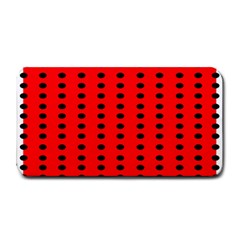 Red White Black Hole Polka Circle Medium Bar Mats