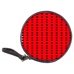 Red White Black Hole Polka Circle Classic 20-cd Wallets by Mariart