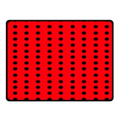 Red White Black Hole Polka Circle Fleece Blanket (small) by Mariart