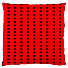 Red White Black Hole Polka Circle Large Cushion Case (one Side) by Mariart