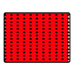 Red White Black Hole Polka Circle Double Sided Fleece Blanket (small) 