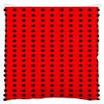 Red White Black Hole Polka Circle Standard Flano Cushion Case (One Side) Front