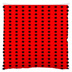 Red White Black Hole Polka Circle Standard Flano Cushion Case (two Sides) by Mariart