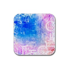 Horoscope Compatibility Love Romance Star Signs Zodiac Rubber Coaster (square)  by Mariart