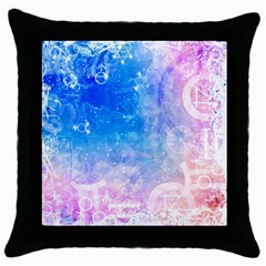 Horoscope Compatibility Love Romance Star Signs Zodiac Throw Pillow Case (black) by Mariart