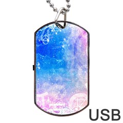 Horoscope Compatibility Love Romance Star Signs Zodiac Dog Tag Usb Flash (two Sides) by Mariart