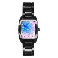 Horoscope Compatibility Love Romance Star Signs Zodiac Stainless Steel Barrel Watch by Mariart