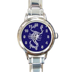 Scorpio Zodiac Star Round Italian Charm Watch by Mariart