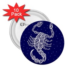 Scorpio Zodiac Star 2 25  Buttons (10 Pack) 