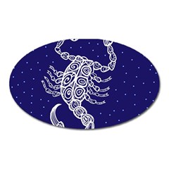 Scorpio Zodiac Star Oval Magnet by Mariart