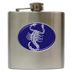 Scorpio Zodiac Star Hip Flask (6 Oz) by Mariart