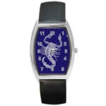 Scorpio Zodiac Star Barrel Style Metal Watch Front