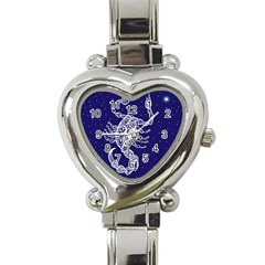 Scorpio Zodiac Star Heart Italian Charm Watch by Mariart