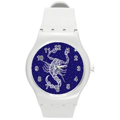 Scorpio Zodiac Star Round Plastic Sport Watch (m) by Mariart